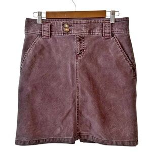 VINTAGE GAP Y2K Ribbed Cotton Stretch Mini Skirt Women’s SZ 6 in Mauve